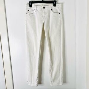 Kut from the Kloth White Mid Rise Straight Leg Jeans